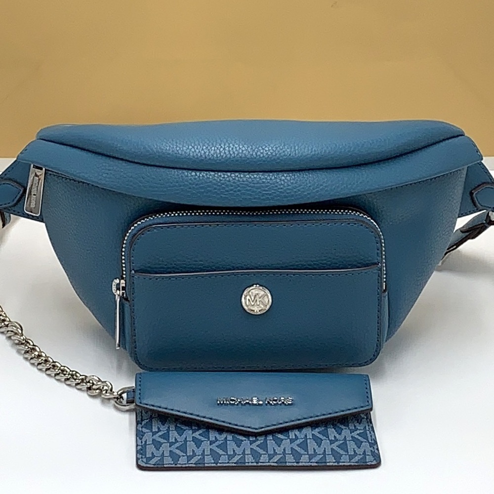 MICHAEL KORS 
Maisie Large Pebbled Leather 2-in-1 Waistpack Fannypack Crossbody - Picture 6 of 16